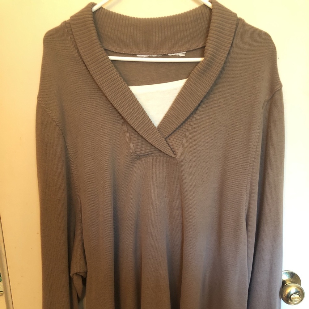 Tan/Light Brown Tunic/Sweater Top size 3x